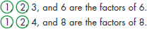 The factors that 6 and 8 have in common or share are 1 and 2 Common Multiple - photo 12