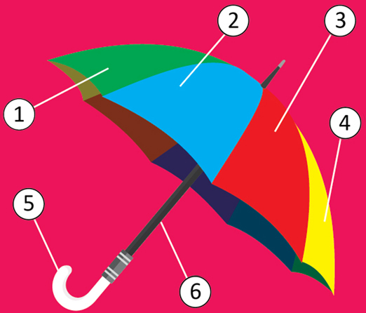 umbrella usan 1 green choroksaek 2 blue paransaek 3 red ppalgansaek 4 - photo 4