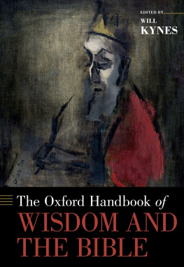 Will Kynes - The Oxford Handbook of Wisdom and the Bible