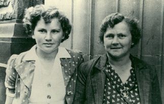 Joan aged 12 with her mother Leah Ridgway in their city clothes for a - photo 2