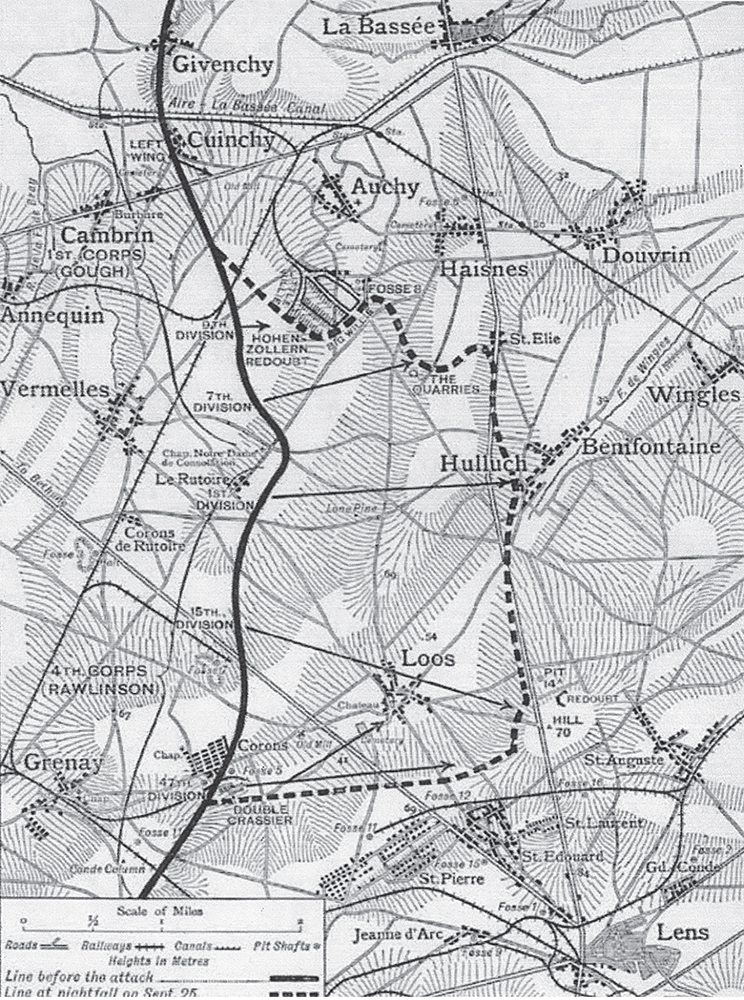 Map of the battlefield at Loos late September 1915 just north of the - photo 8
