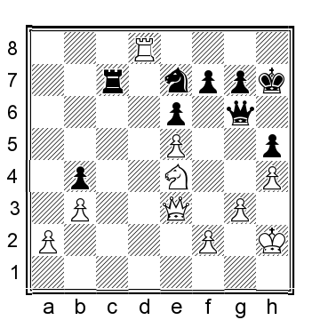 Position after 50 N e4 50 Q f5 The unpleasant check 51 N g5 was - photo 12