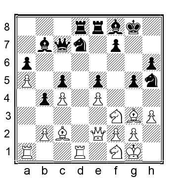 Position after 22 N h5 With a complex positional battle 42 12 N f1 R e8 - photo 16