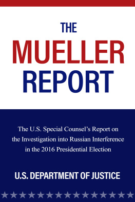 US Dept Justice - The Mueller Report