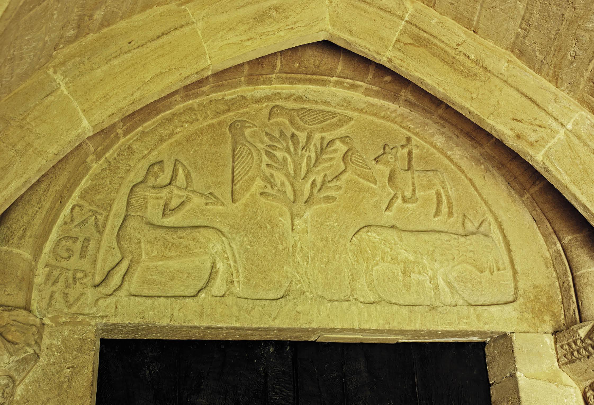 Above the doorway at Stoke-sub-Hamdon this twelfth-century tympanum shows - photo 3