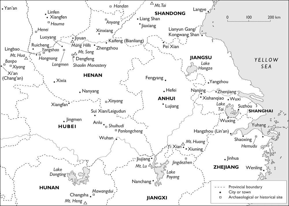 Enlargement showing East Central China contents contributors AB Alan - photo 4