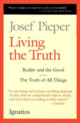 Josef Pieper Living the Truth