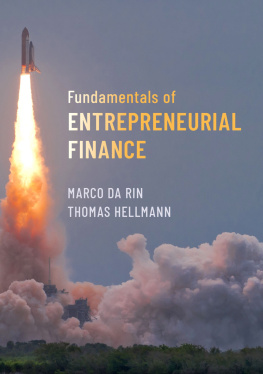 Marco Da Rin - Fundamentals of Entrepreneurial Finance