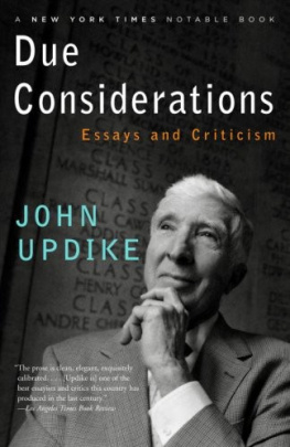 John Updike - Due Considerations: Essays and Criticism