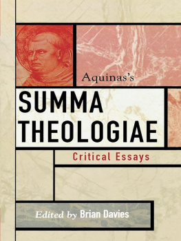 Saint Thomas Aquinas - Aquinas’s Summa Theologiae: A Critical Guide