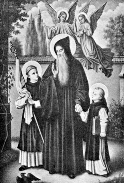 St Benedict of Nursia 480-547 AD Founder of the Benedictine Order and - photo 1