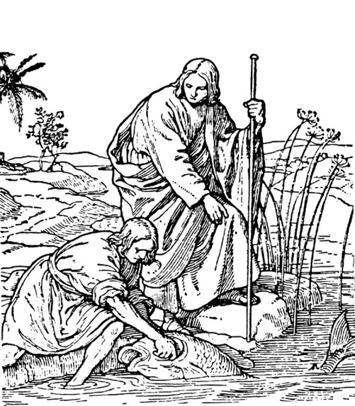 Tobias draws the fish from the water under St Raphaels direction Joy be to - photo 1
