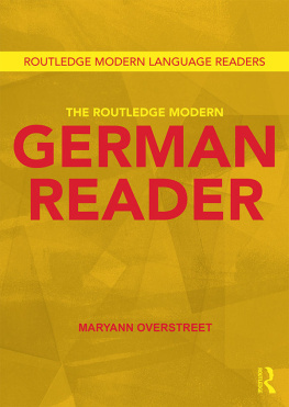 Overstreet - The Routledge Modern German Reader