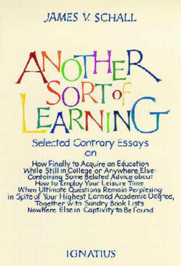 James V. Schall - Another Sort of Learning