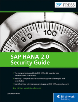 Jonathan Haun - SAP HANA 2.0 Security Guide