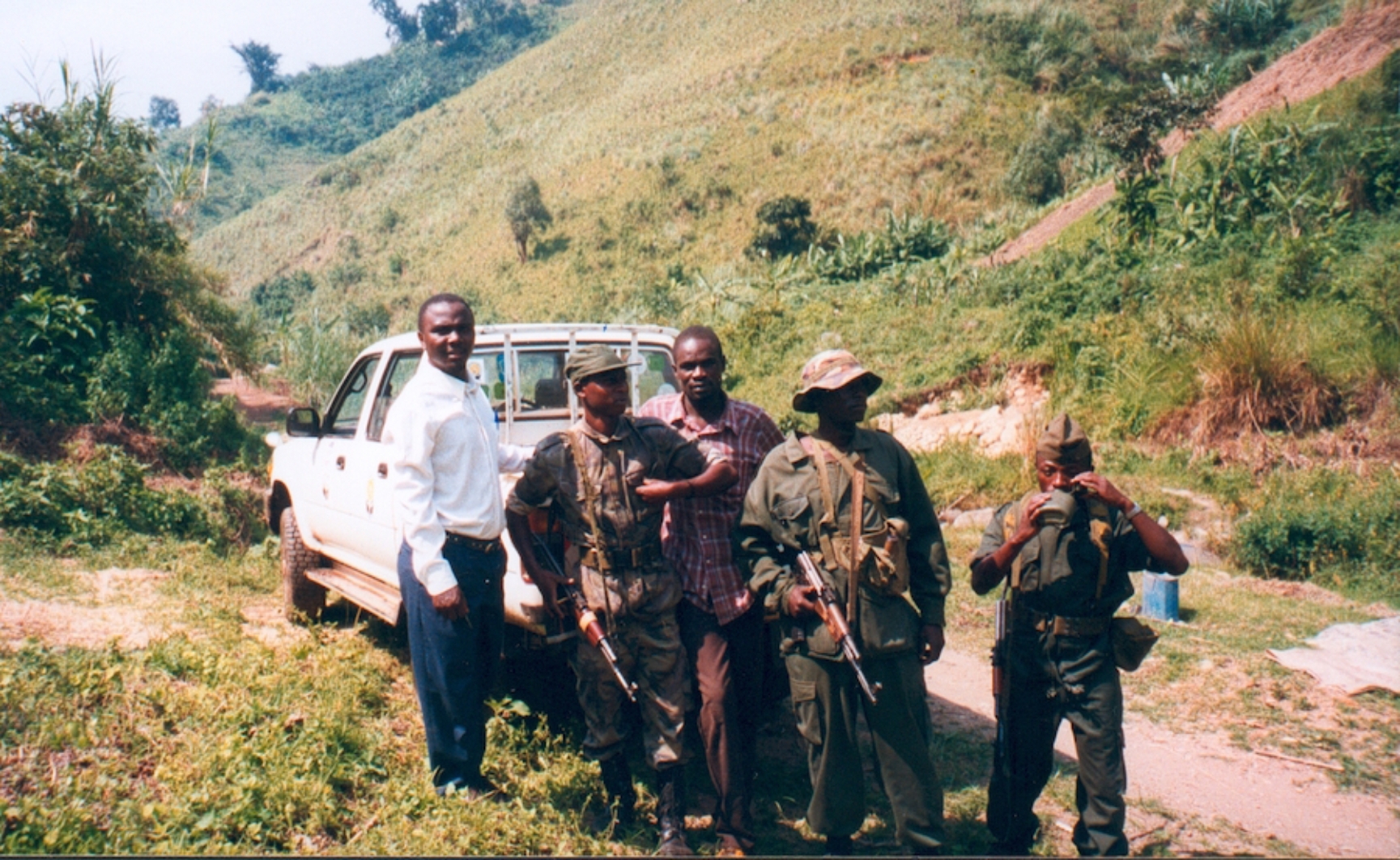 My military escort whilst working in Uganda on a security consultancy contract - photo 2