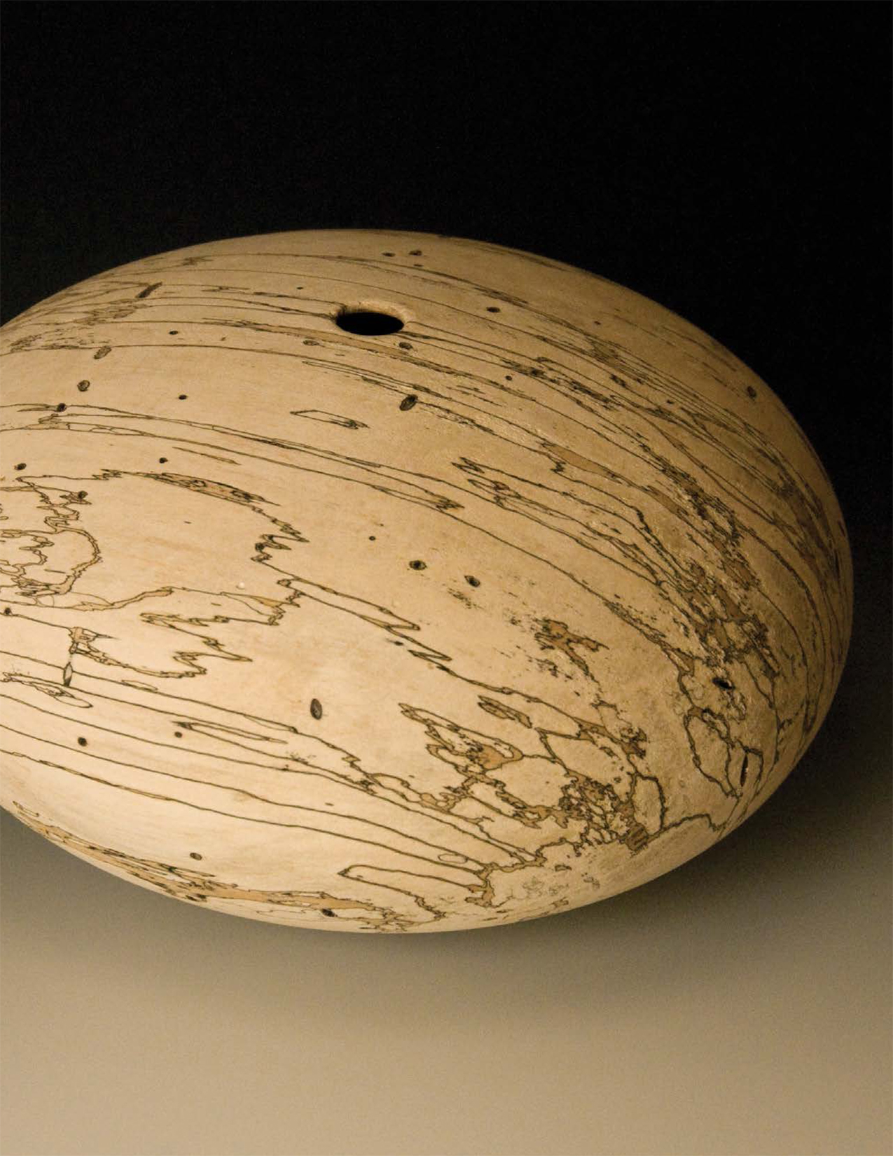 David Ellsworth Low Orb 2007 Spalted sugar maple 4 high x 8 wide x 8 - photo 5