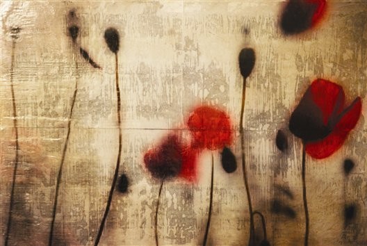 Jennifer Margell Poppy Fields 2011 Encaustic and photography on birch - photo 4