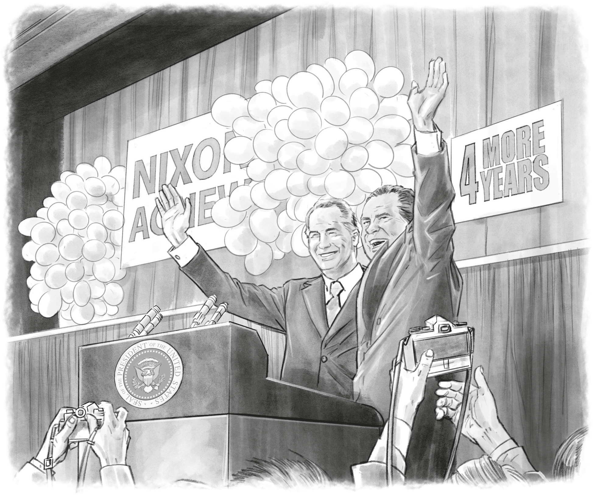 Richard Nixon right with Vice President Spiro Agnew The answer is the story - photo 5