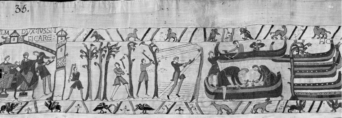 Detail of the Bayeux Tapestry from the eleventh century showing the - photo 11