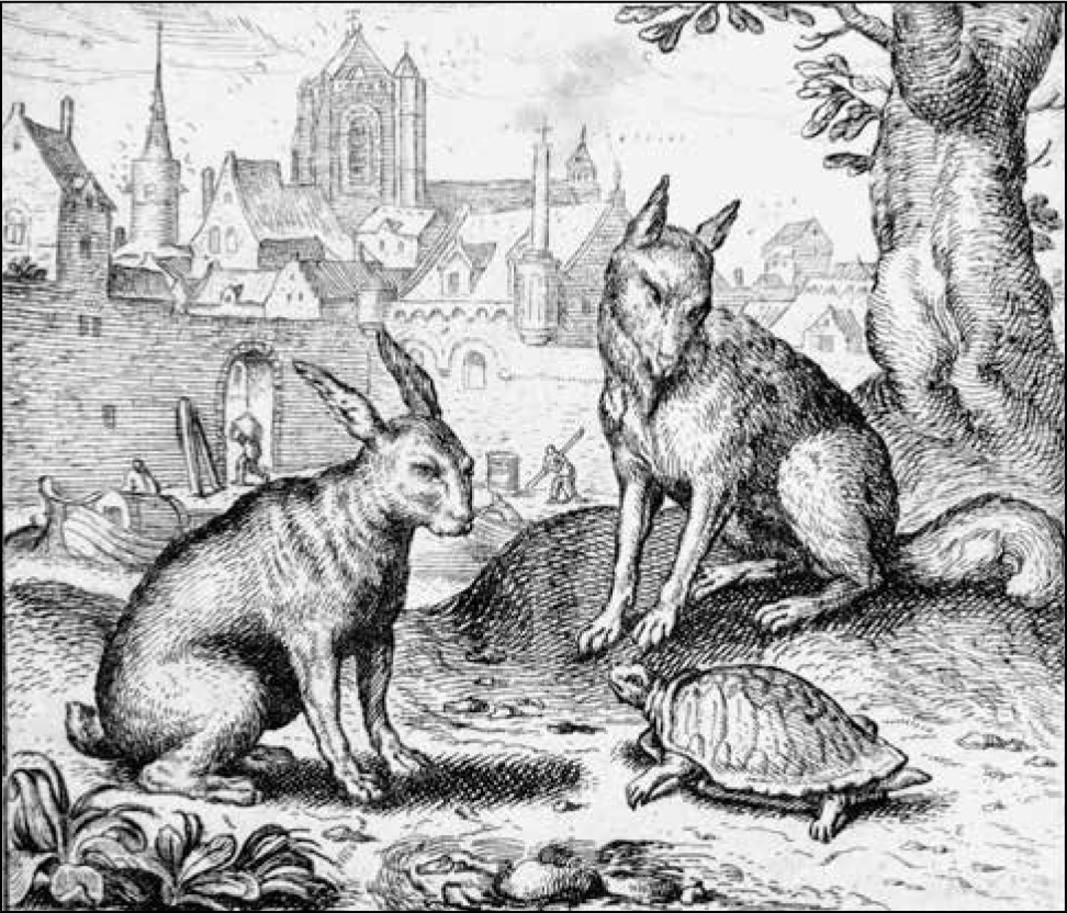 Engraving illustrating The Tortoise and the Hare 1609 After I returned to - photo 5