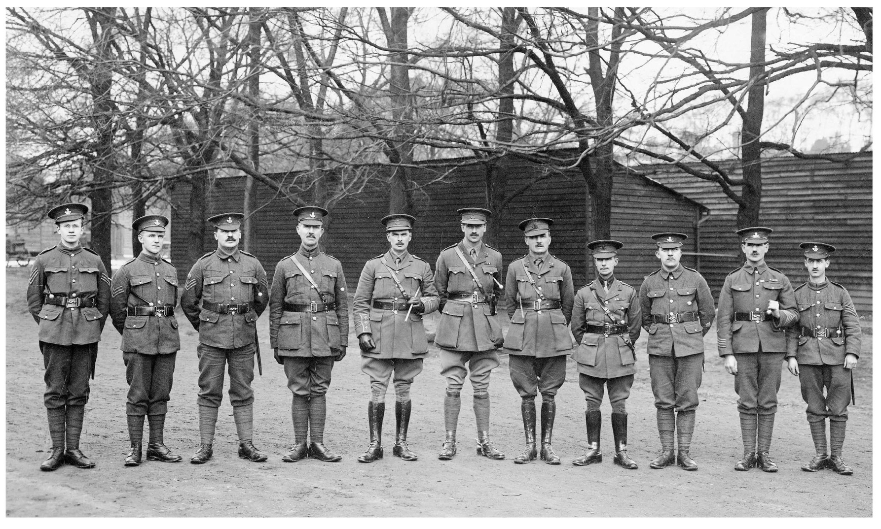 Photograph of the regimental staff of the 20Durham LI 1916 Left to right - photo 2