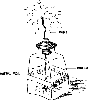 It was called a Leyden jar and it stored electricity The glass jar had a - photo 10