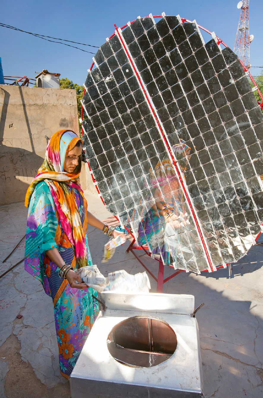 Solar cookers are constructed at the Barefoot College in Tilonia Rajasthan - photo 8