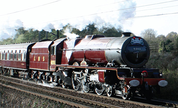 4-6-2 LMS No 6201 Princess Elizabeth set a steam record for the 401 mile - photo 3