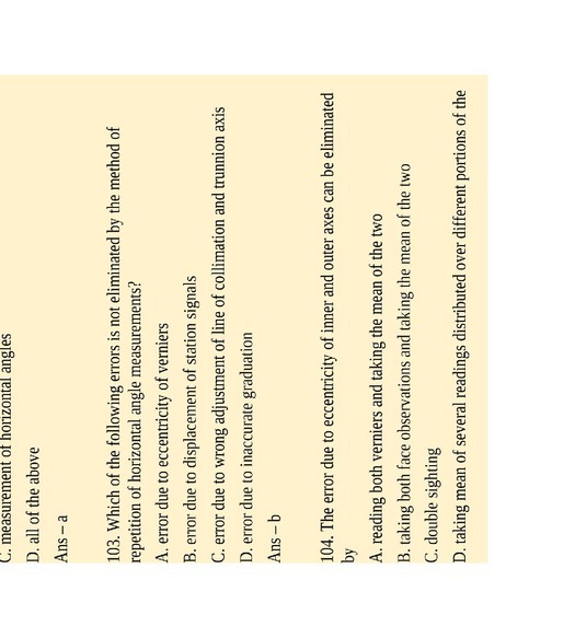 Civil Engineering Surveying MCQ Mcq On Theodolite Survey - photo 36