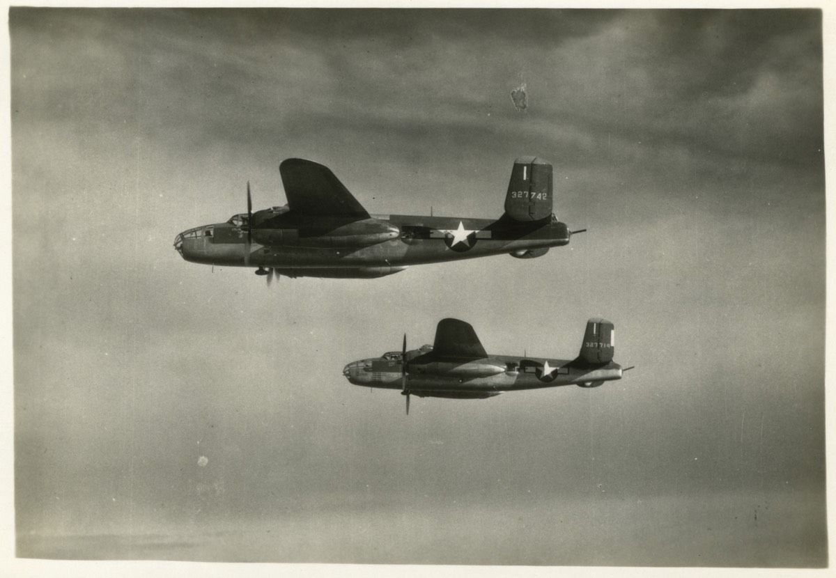 US B-25 Mitchell Bombers Then the attention shifted to the assault beaches - photo 2