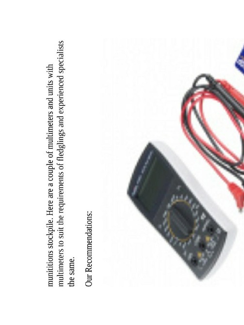 Types Of Digital Multimeters The Basics Of Digital Multimeters Digital Multimeter Price - photo 15