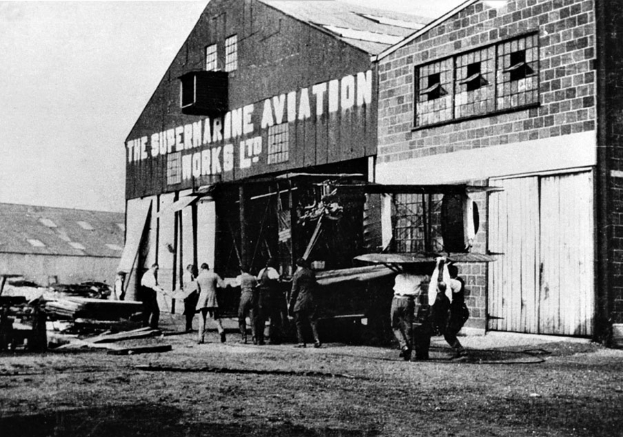 British Admiralty Air Department AD Flying Boat outside Supermarine Works - photo 5