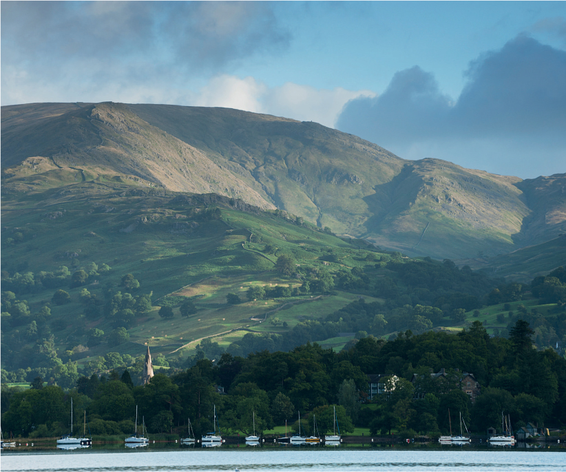 A view across Lake Windermere towards fells in the Lake District Cumbria See - photo 6