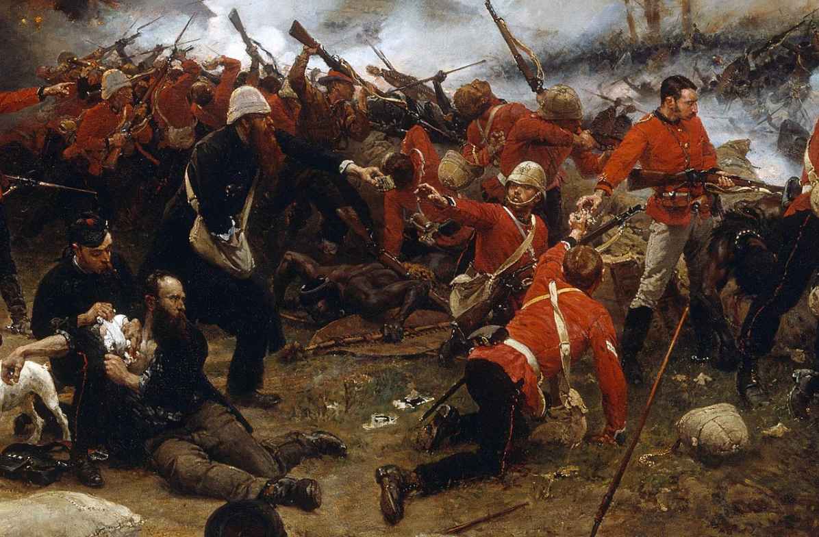 A detail from Alphonse-Marie-Adolphe de Neuvilles painting depicting the Battle - photo 1