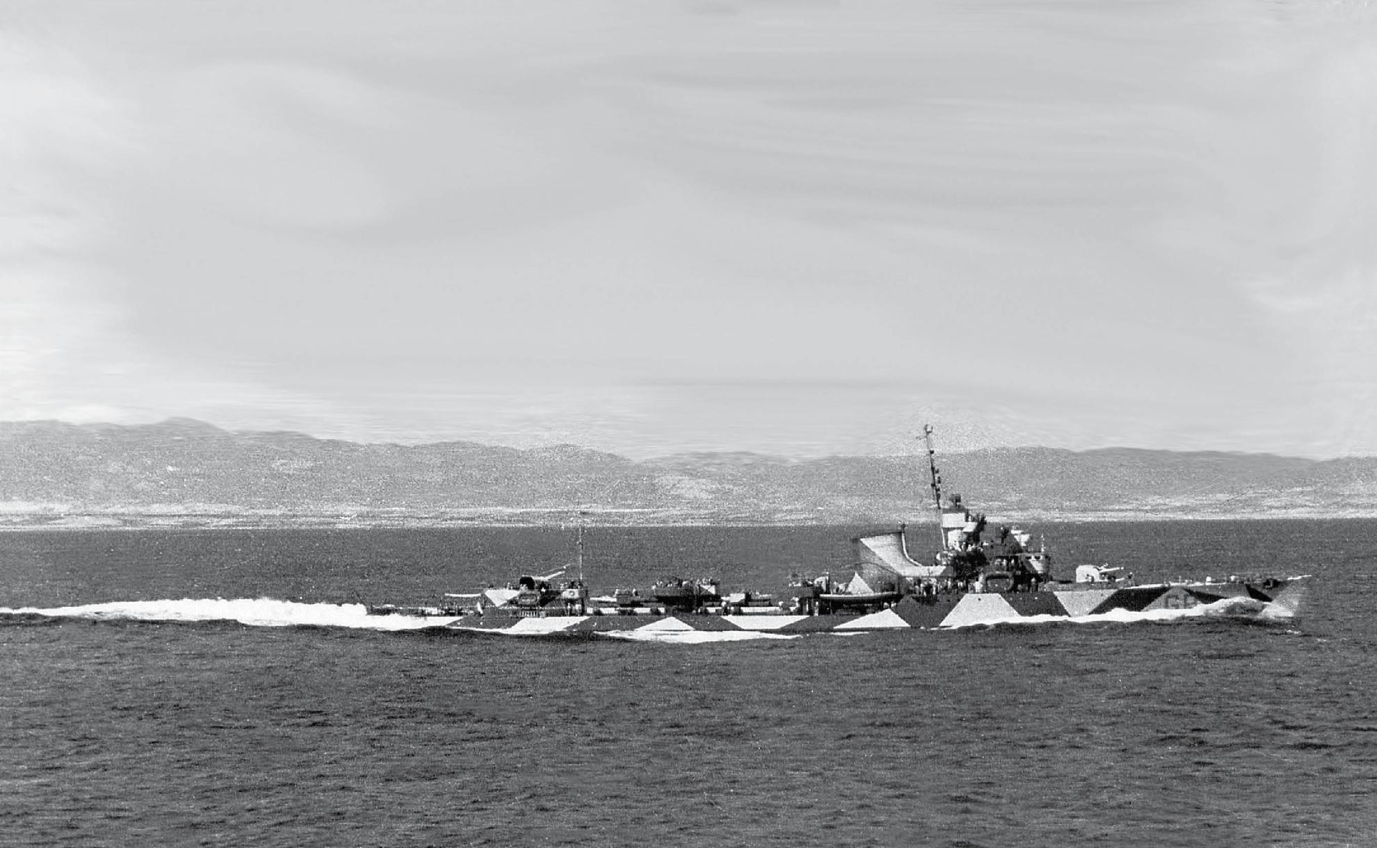 Gioberti seen leaving Cagliari in late summer 1942 The destroyer built a fine - photo 4