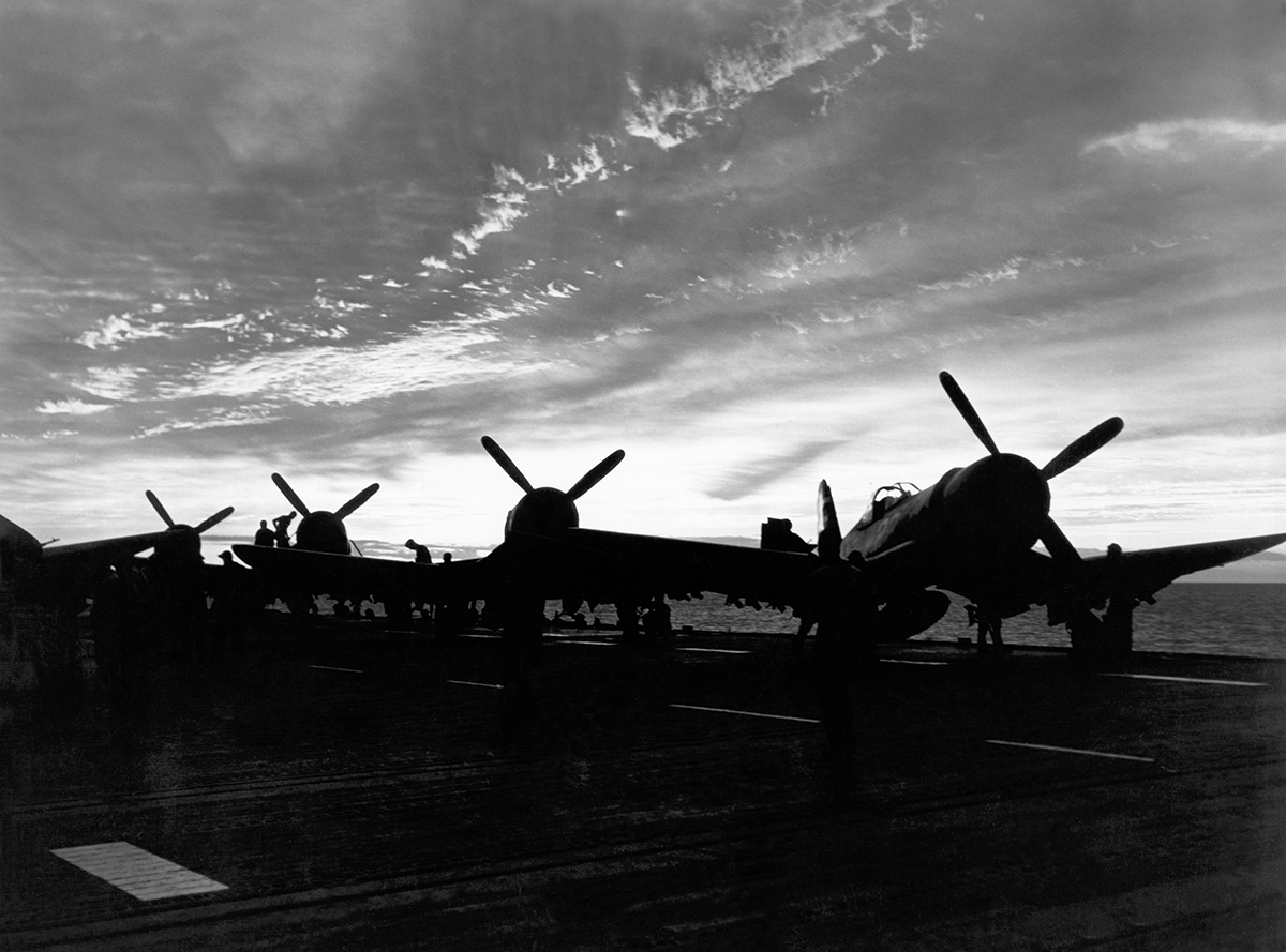 Vought F4U Corsairs being prepared for an airstrike on a North Korean position - photo 3