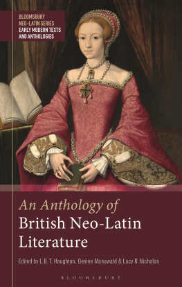 Gesine Manuwald An Anthology of British Neo-Latin Literature