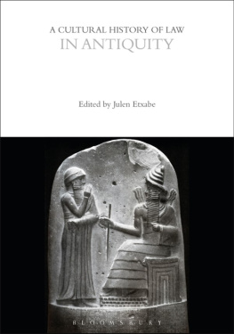 Julen Etxabe - A Cultural History of Law in Antiquity