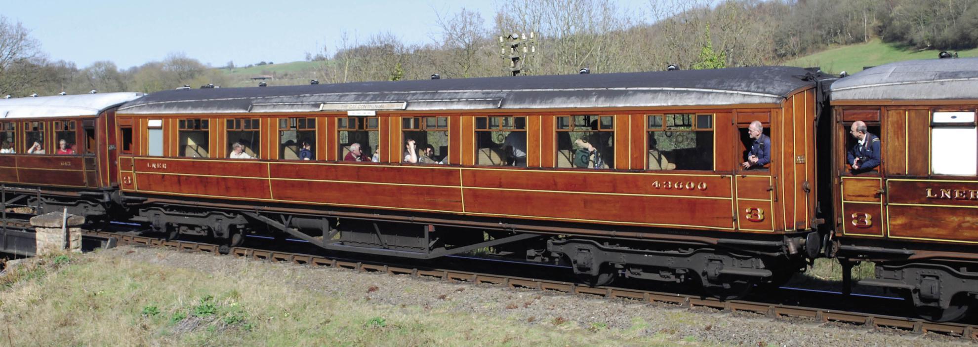 A 1934 LNER 61ft 6in open third carriage seen at Highley on the Severn Valley - photo 3