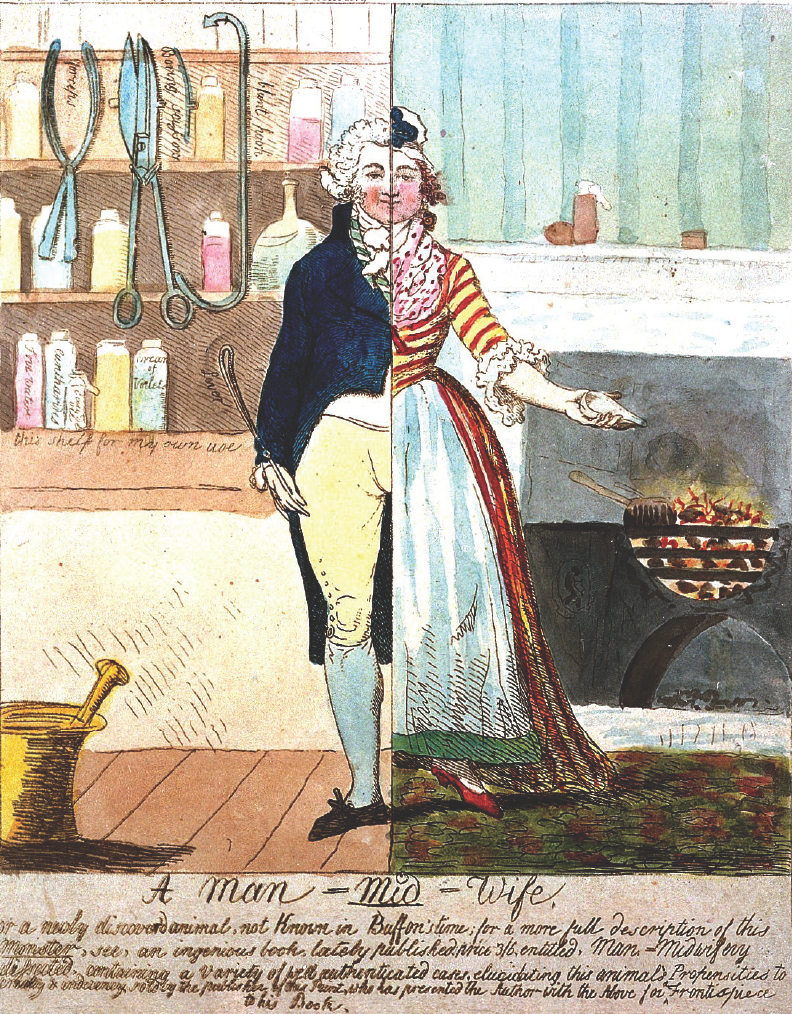 This caricature by Isaac Cruikshank about 1793 depicts the man-midwife as a - photo 5