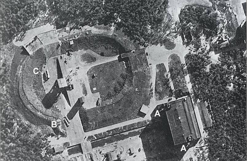 An aerial reconaissance photo of Peenemnde Test Stand VII About Charles - photo 1