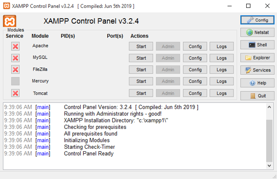 With your XAMPP control panel open click Start in the fronts of Apache and - photo 6