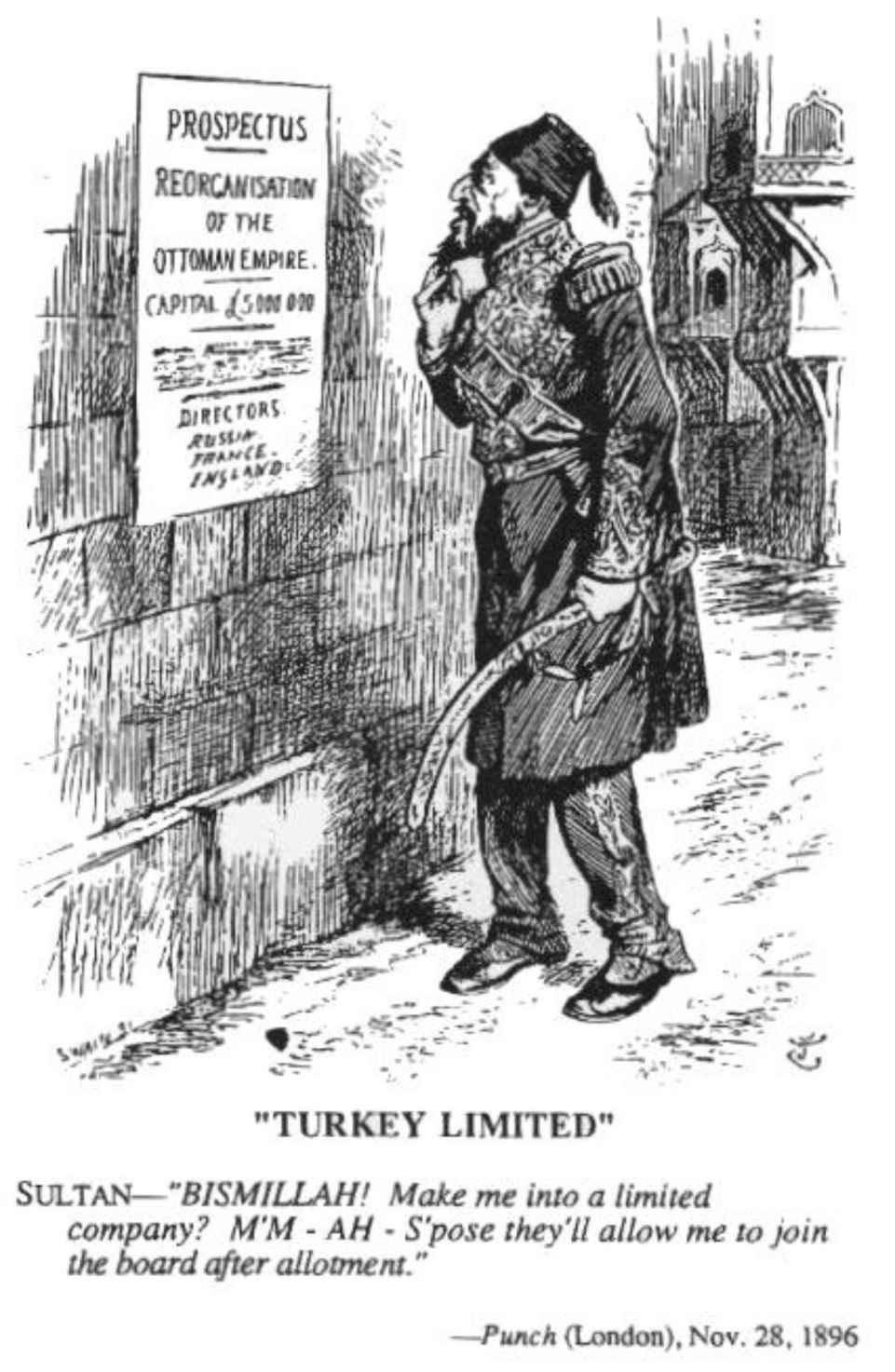 A 19 th century cartoon satirizing the decline of the Ottoman Empire In terms - photo 3