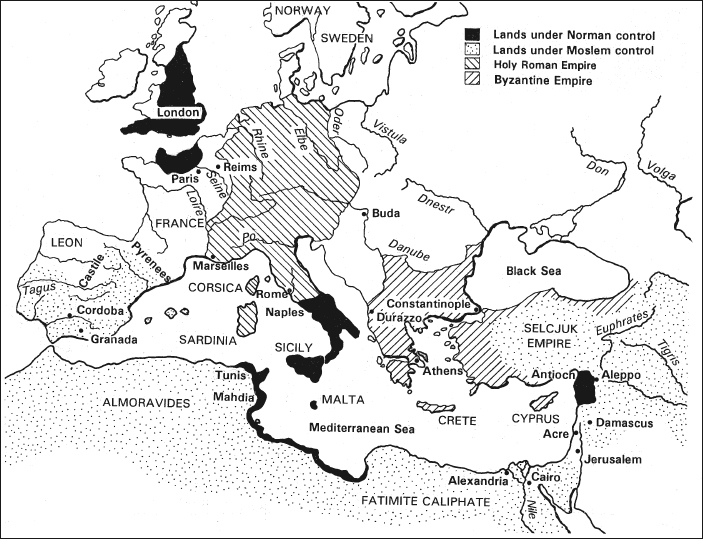 Map showing the full extent of Norman possessions in the twelfth century - photo 5