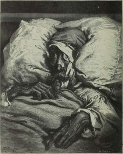 Don Quixote in bed about to receive Dona Rodriguez Illustration by Gustave - photo 10