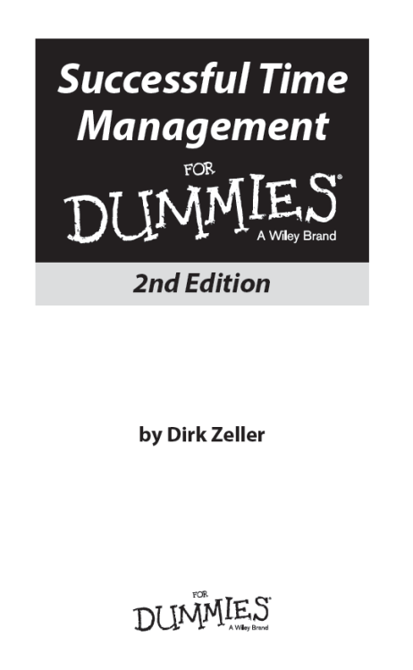 Successful Time Management For Dummies 2nd edition Published by John Wiley - photo 2