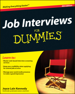 Joyce Lain Kennedy - Job Interviews For Dummies