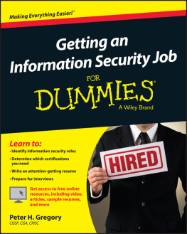 Peter H. Gregory - Getting an Information Security Job For Dummies