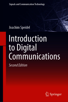 Joachim Speidel Introduction to Digital Communications